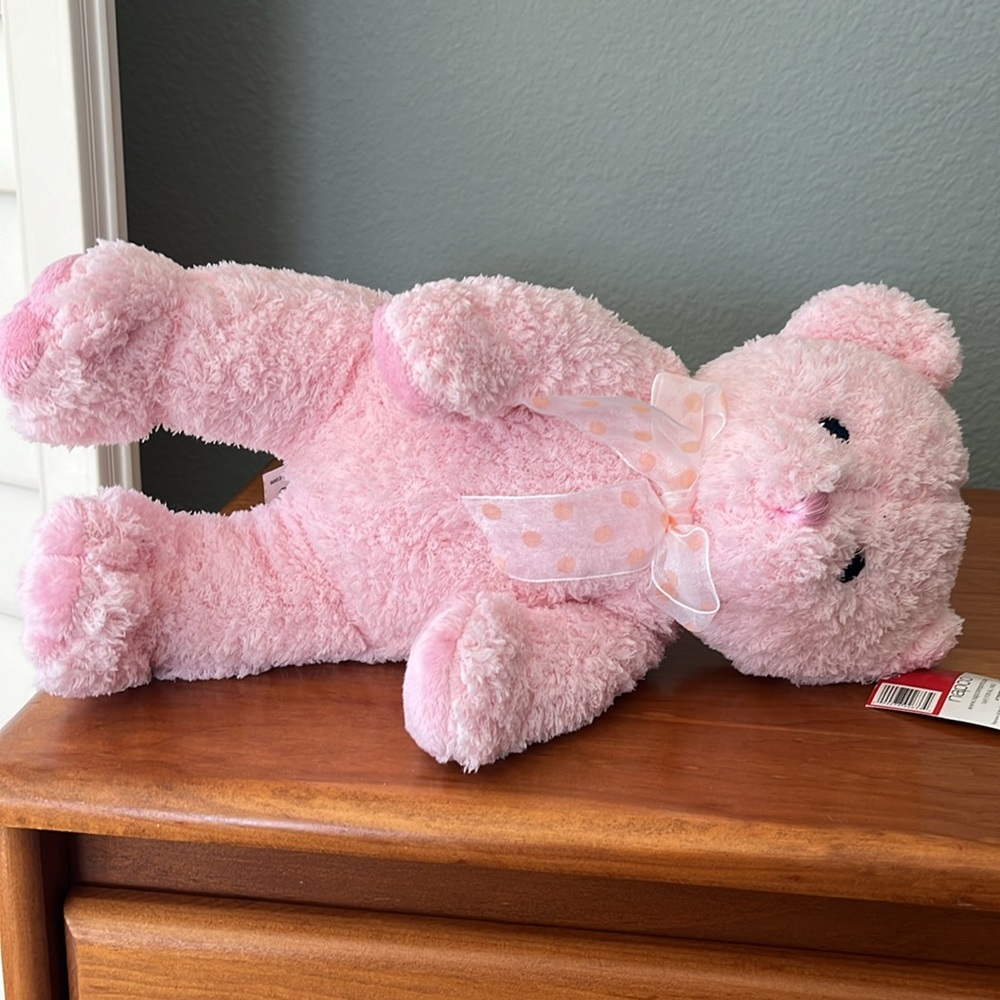 Napco soft cuddly pink teddy bear 12”, suitable for all ages, pristine condition - Picture 9 of 9